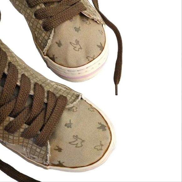 Converse Y2K RARE One Star Ox Green Tan Canvas Skate Sneakers Size 8.5 - Picture 4 of 15